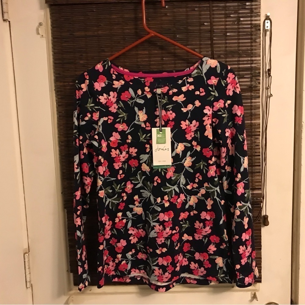 NWT Joules Harbour Print  Cow Neck Top